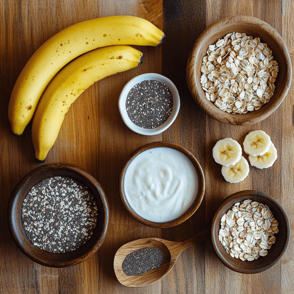 A creamy Banana Oat Smoothie Bowl topped with granola and honey.