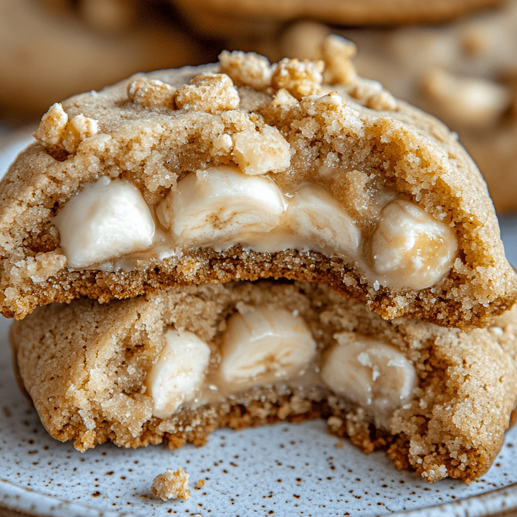 Soft Banana Pudding Cookies with vanilla wafers and white chocolate chips