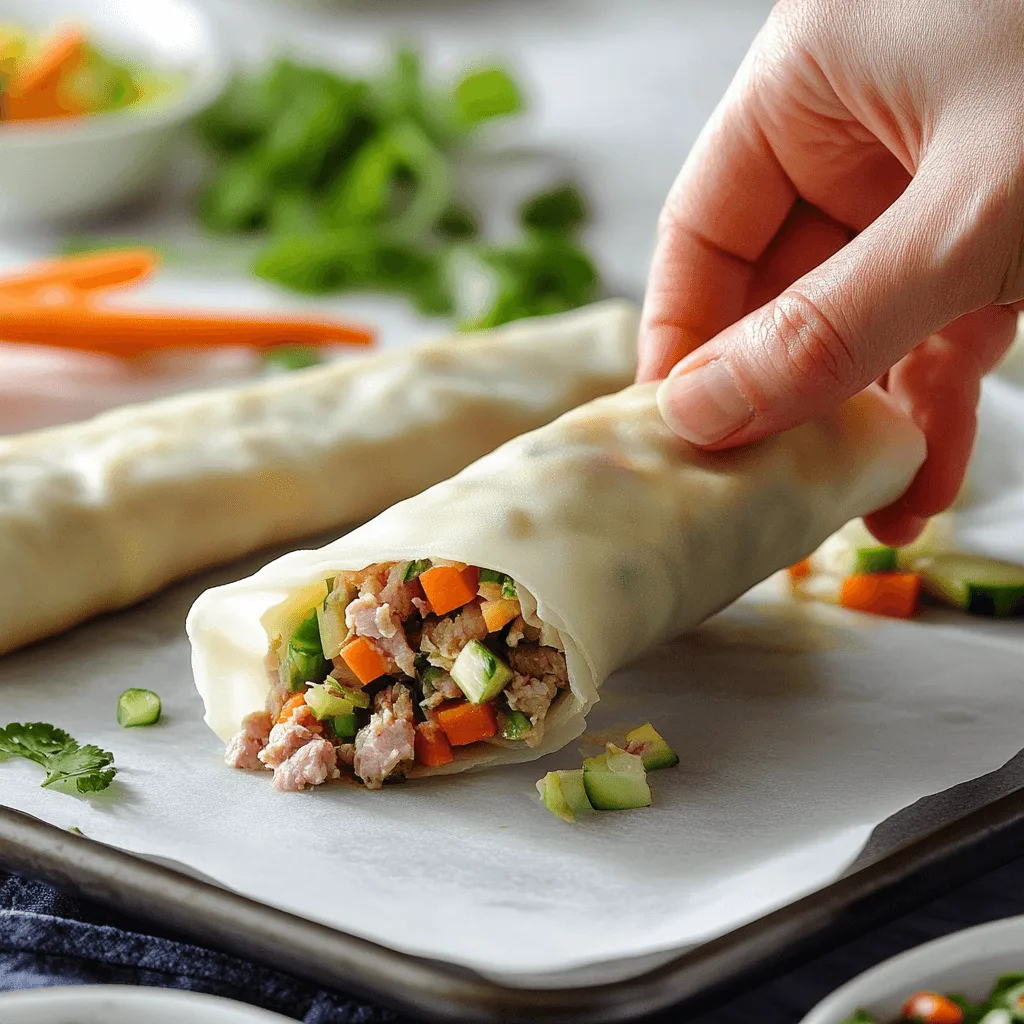 A stack of homemade Gluten-Free Egg Roll Wrappers on a wooden board.