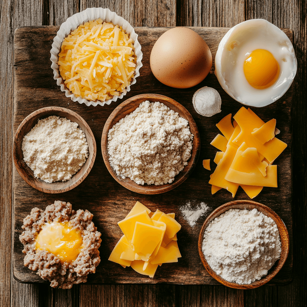 A batch of fluffy Sausage Breakfast Muffins with melted cheese.