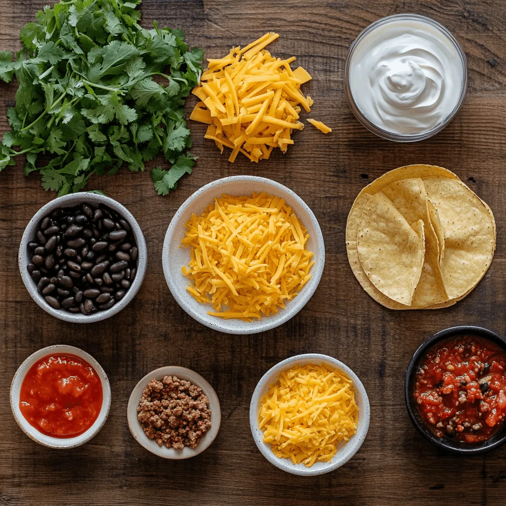 A serving of Taco Lasagna with melted cheese and fresh cilantro.
